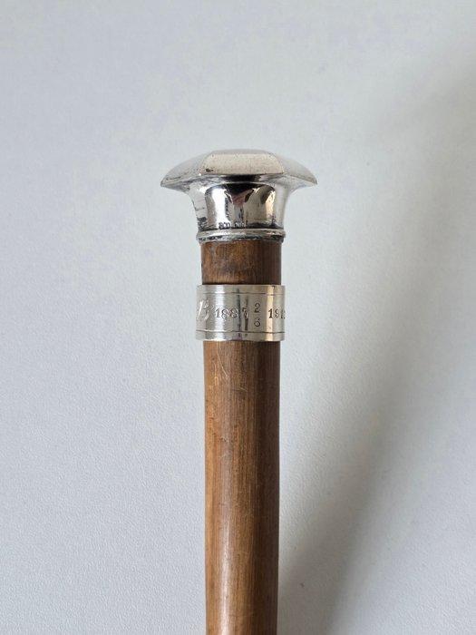 Zilver 800, Elegante Wandelstok - Hout, Zilver - B 1887 1912, Antiek en Kunst, Antiek | Overige Antiek