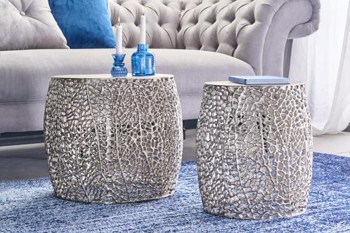 Set van 2 filigrane design salontafels ABSTRACT LEAF antiek, Huis en Inrichting, Tafels | Salontafels, Ophalen of Verzenden
