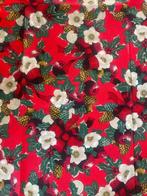 Kerststof voor decoratie met kerstversieringen. - Textiel -