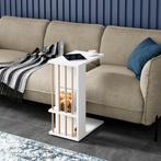 [en.casa] Bijzettafel Siikainen laptoptafel op wielen 44x29x, Huis en Inrichting, Tafels | Bijzettafels, Verzenden, Nieuw