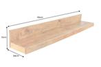 Wandplank MAKASSAR 110cm naturel mango hout - 44742, Huis en Inrichting, Woonaccessoires | Wandplanken en Boekenplanken, Ophalen of Verzenden