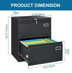 Metalen Zijarchiefkast met Slot en 2 Laden – Verticaal Kanto, Verzenden, Nieuw