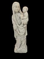 Beeldje - Maria met kind - 31cm - Gegoten steen, Antiek en Kunst