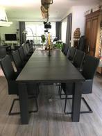 Set van 10 leren eetkamerstoelen - met sledepoot en armleuni, Overige kleuren, Nieuw, Leer, Ophalen of Verzenden