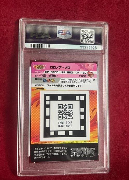 Bandai - 1 Graded card - One Piece - RORONOA ZORO - ONE, Hobby en Vrije tijd, Verzamelkaartspellen | Overige