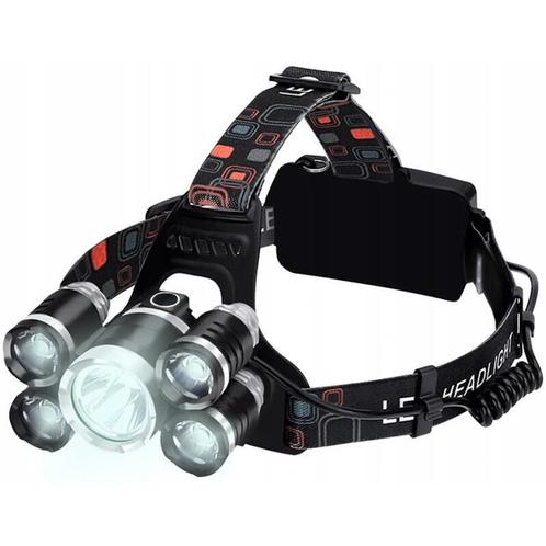 Hoofdlamp - Maxozo Hofdy - Oplaadbaar - 5 Koplampen - 500, Caravans en Kamperen, Zaklampen, Nieuw, Ophalen of Verzenden