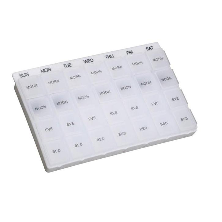 Pillendoosje 7-daags / 4 vakjes per dag, Diversen, Verpleegmiddelen, Ophalen of Verzenden