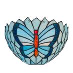 Tiffany vlinder wandlamp - B 25 CM x H 14 CM (Art. 8251), Verzenden, Nieuw