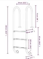 Zwembadladder RVS 304 – 3 Antisliptreden, Duurzaam & Veilig, Tuin en Terras, Zwembad-toebehoren, Verzenden, Nieuw