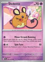 Dedenne 036/091 reverse holo Paldean Fates, Hobby en Vrije tijd, Ophalen of Verzenden, Nieuw, Losse kaart, Foil