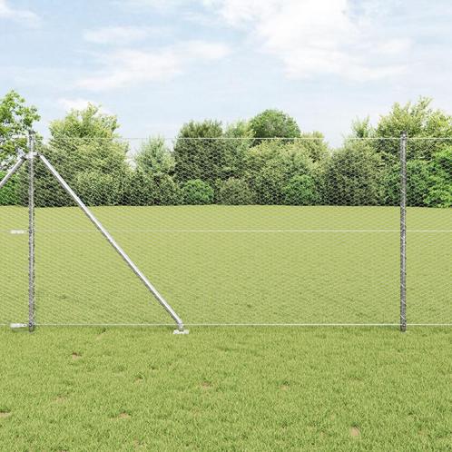 vidaXL Hexagonaal Hek 1.4x25 m Gegalvaniseerd Staal, Tuin en Terras, Schuttingen, Nieuw, IJzer, Verzenden