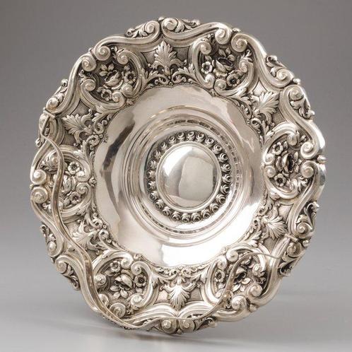 Pronkschaal / fruitschaal, Porto, Portugal ca. 1930 - Schaal, Antiek en Kunst, Antiek | Goud en Zilver