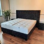 Boxspring De Vries Grand Prestige de Luxe 2M, 200x220cm, Ophalen of Verzenden, Overige maten, Grijs, 220 cm