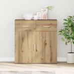vidaXL Dressoir artisanaal eikenkleurig 79 x 38 x 80 cm, Huis en Inrichting, Kasten | Dressoirs, Verzenden, Nieuw, Overige houtsoorten