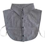 zwart/wit geruit los kraagje - losse blouse kraagjes kopen?, Maat 38/40 (M), Verzenden, Zwart, Nieuw