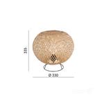 BOHO tafellamp BITAVIA MINI Ø33cm Beige Bamboe - Kobi Desig, Ophalen of Verzenden, Nieuw