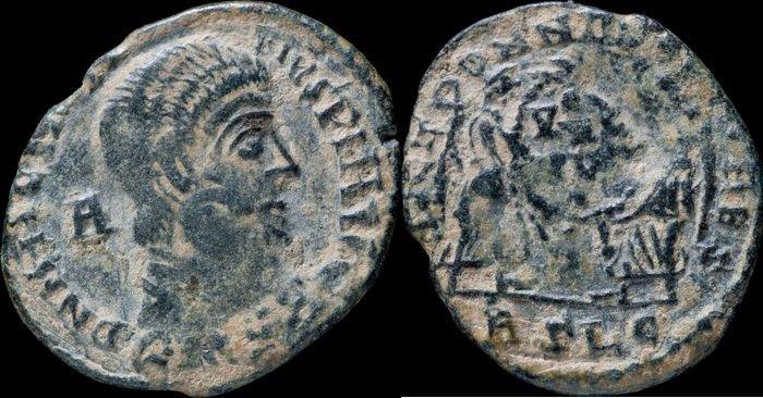 Romeinse Rijk. Magnencio (Barbaro). Follis VICTORIAE DD NN, Postzegels en Munten, Munten | Europa | Niet-Euromunten