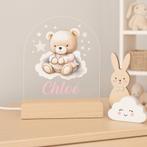 Beertje op Wolk | Nachtlampje Meisje | Met Eigen Naam, Kinderen en Baby's, Kraamcadeaus en Geboorteborden, Nieuw