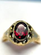 Ring - 15 karaat Geel goud Rhodoliet - Antiek Victoriaans, Sieraden, Tassen en Uiterlijk, Ringen, Nieuw