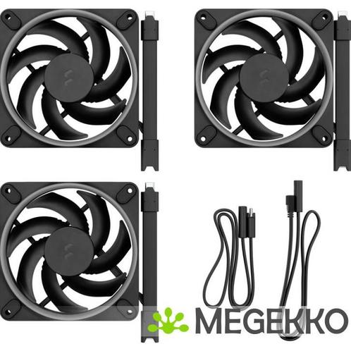 Fractal Design Momentum 12 RGB, 3-pack, Black, Computers en Software, Computerkoelers, Nieuw, Verzenden