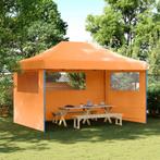 vidaXL Partytent inklapbaar pop-up met 3 zijwanden oranje, Verzenden, Nieuw, Partytent