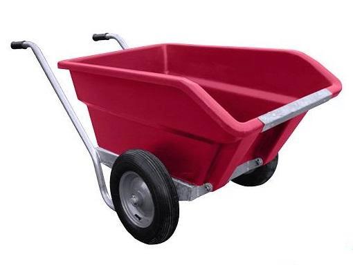 Tweewielige kantelbare roze kruiwagen 255 ltr., Doe-het-zelf en Verbouw, Transportwagens, Nieuw, Ophalen of Verzenden