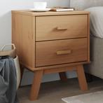 vidaXL Nachtkastje OLDEN massief grenenhout bruin, Verzenden, Nieuw, Hout