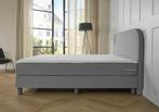 ACTIE! Boxspring Athene 160 200 Grijs, Huis en Inrichting, Verzenden, 200 cm, 160 cm, Nieuw