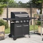 vidaXL Gasbarbecue met 5 branders gepoedercoat staal zwart, Tuin en Terras, Gasbarbecues, Verzenden, Nieuw