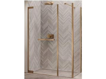 Veiling - Novellini draaideur vaste wand 97/100cm zwart held beschikbaar voor biedingen