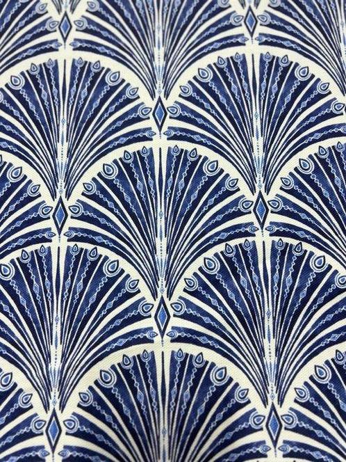 exclusieve stof met gestileerde schelpen art deco - Textiel, Antiek en Kunst, Antiek | Kleden en Textiel