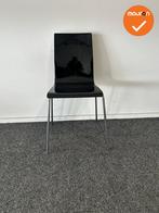 Vergaderstoel Galvano - Zwart - Chroom frame - 4 poot, Vergader- of Presentatieruimte, Ophalen of Verzenden, Gebruikt, Stoel