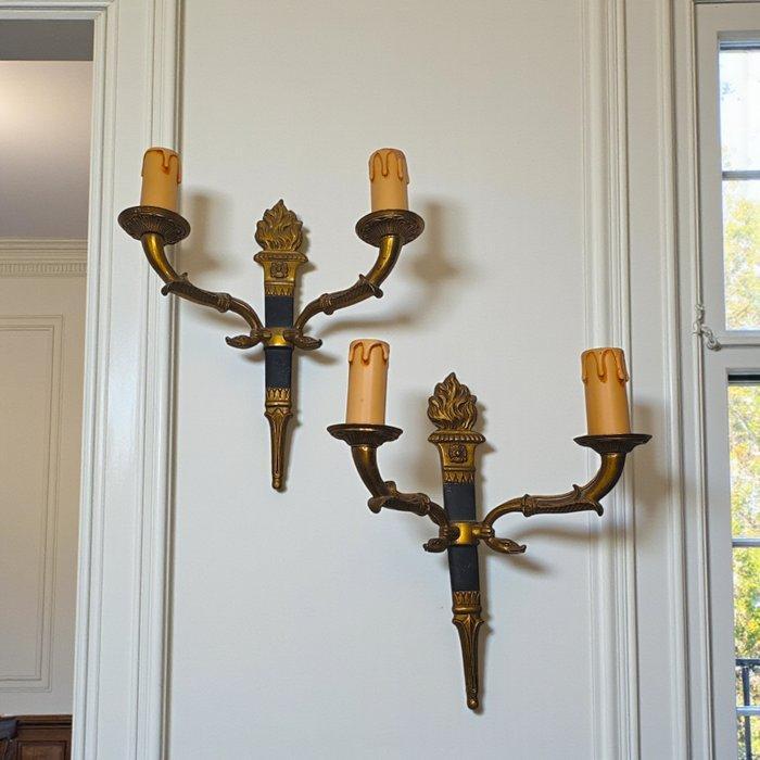 Torch Design - Wandkandelaar - Brons, Antiek en Kunst, Antiek | Overige Antiek