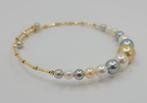 Armband - 18 karaat Geel goud - 4x9mm Akoya Pearls, Sieraden, Tassen en Uiterlijk, Armbanden, Nieuw