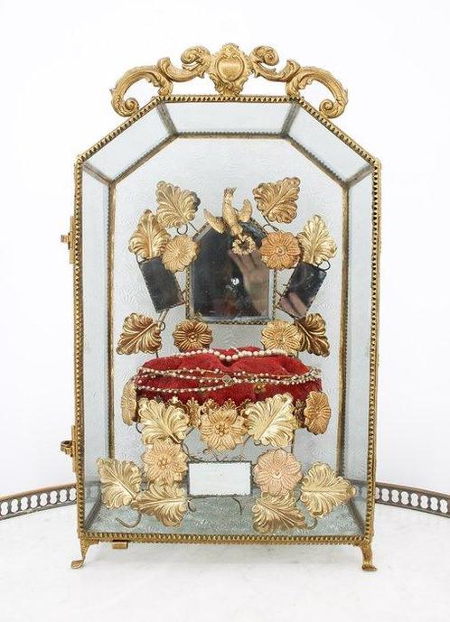Prachtige en grote trouwkast - 40 cm - Antiek - Glas,, Antiek en Kunst, Kunst | Niet-Westerse kunst