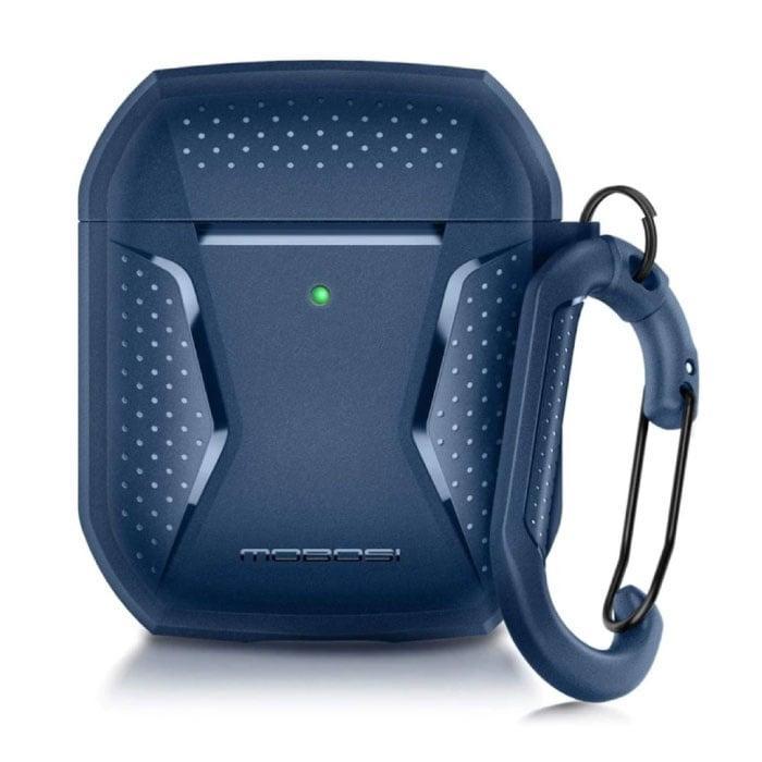 Shockproof Hoesje voor AirPods 1 / 2 met Karabijnhaak -, Telecommunicatie, Mobiele telefoons | Hoesjes en Frontjes | Overige merken