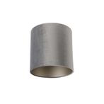 Velours lampenkap grijs cilinder 25/25/25, Huis en Inrichting, Lampen | Lampenkappen, Klassiek / Antiek, Nieuw, Minder dan 25 cm