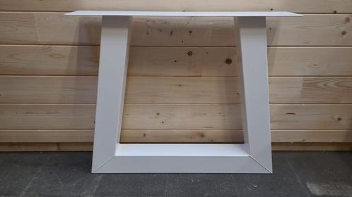 Trapezium-eettafelpoot | Setprijs! | Wit | 10x10cm | Metaal, Huis en Inrichting, Tafelonderdelen, Nieuw, Ophalen