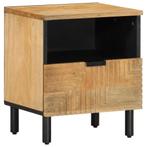 vidaXL Nachtkastje 40x33x46 cm massief mangohout bruin, Verzenden, Nieuw, Hout