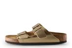 Birkenstock Slippers in maat 40 Goud, Kleding | Dames, Schoenen, Slippers, Overige kleuren, Verzenden, Zo goed als nieuw