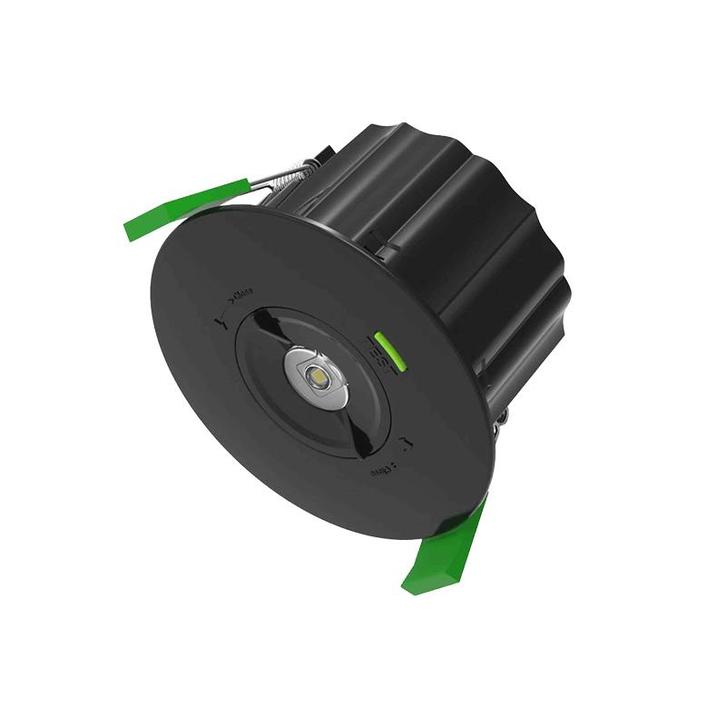 Noodverlichting inbouwspot | 1,8 Watt | Zwart | Ø92mm, Zakelijke goederen, Kantoor en Winkelinrichting | Beveiliging