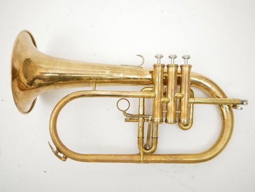 Gebruikte Bugel First Brass Gelakt met trigger, Muziek en Instrumenten, Blaasinstrumenten | Trompetten, Overige typen, Gebruikt