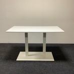 Tweedehands bistro tafel VEPA, 140x60 cm, wit blad - wit, Ophalen of Verzenden, Gebruikt, Bureau