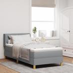 vidaXL Boxspring Bed met Matras in Lichtgrijs, 100 x 200 cm,, Verzenden, Nieuw, Stof