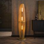 *WOONWINKEL* Vloerlamp Mangohout 3 Lichts, Huis en Inrichting, Lampen | Vloerlampen, Verzenden, Nieuw
