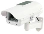 Dummy Beveiligingscamera Solar Outdoor Wit Met Oplichtende I, Audio, Tv en Foto, Videobewaking, Nieuw, Verzenden