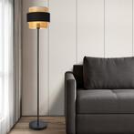 lux.pro Staande lamp Albans vloerlamp 160x30 cm zwart en gou, Huis en Inrichting, Lampen | Vloerlampen, Verzenden, Nieuw