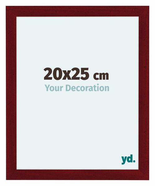 Fotolijst 20x25 cm - Wijnrood Geveegd - MDF - Como, Huis en Inrichting, Woonaccessoires | Lijsten, Nieuw, Verzenden