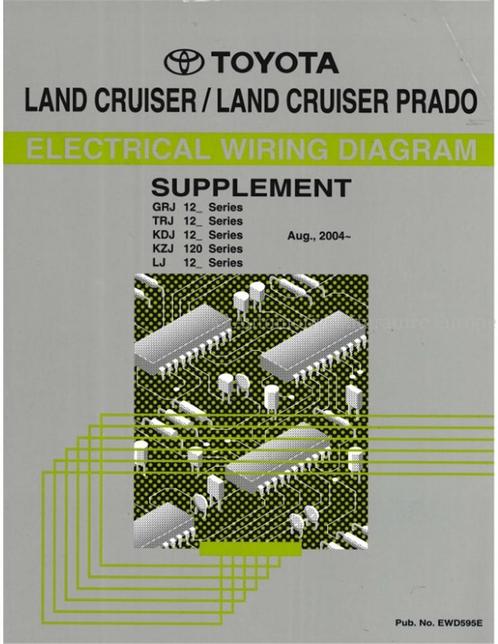 2004 TOYOTA LAND CRUISER PRADO ELECTRISCH SCHEMA, Auto diversen, Handleidingen en Instructieboekjes