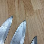 Damaged Japanese Deba knives set - Keukenmes - Koolstofstaal, Antiek en Kunst